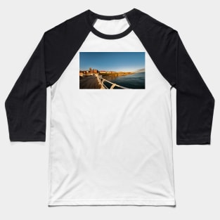 Fish eye view of Cromer at sunrise captured from the pier Baseball T-Shirt